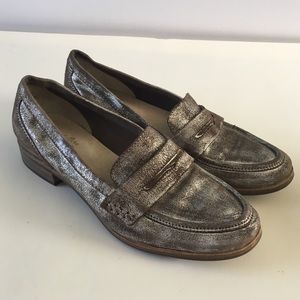 Seychelles Silver Metallic Penny Loafers